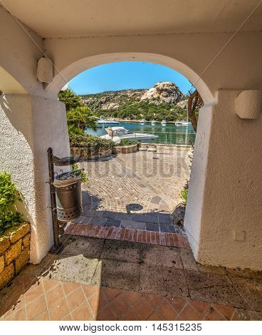 a small arch in Poltu Quatu Sardinia