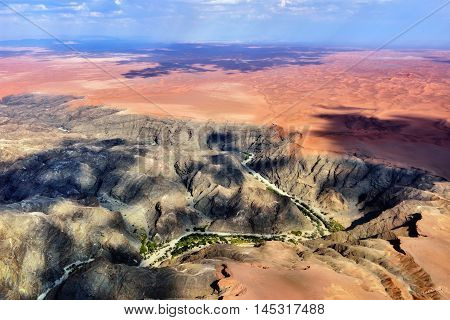 Kuiseb Canyon Aerial View, Namibia, Africa