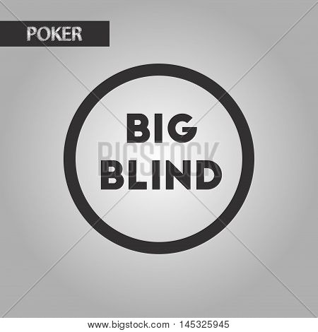 black and white style poker big blind