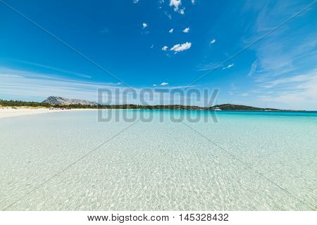 Cala Brandinchi under a cloudy sky Sardinia