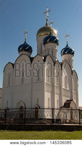 The Orthodox church of the Assumption of the most Holy Mother of God Molodechno city republic Belarus.
