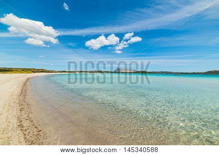 Crystal clear water in Cala Brandinchi Sardinia