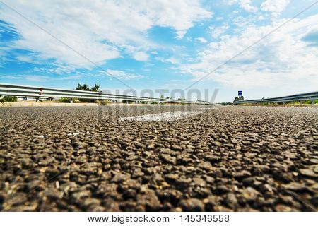 a country road seen from the ground