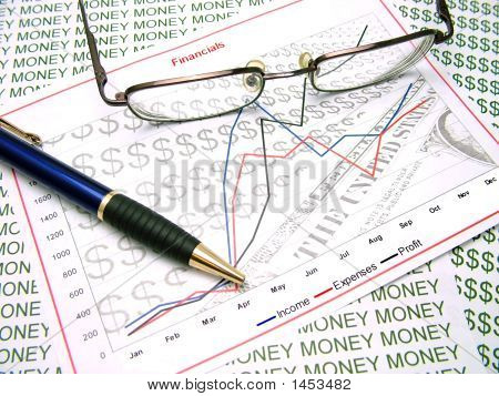 Business fortjeneste finansielle graf