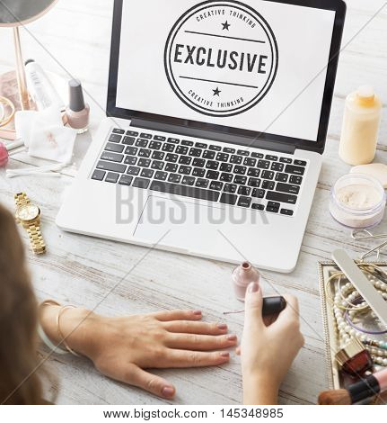 Exclusive Confidential Private Solitude Graphic Concept