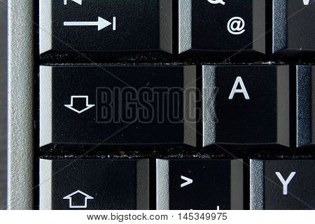 Caps Lock German Keyboard Button White Black Macro
