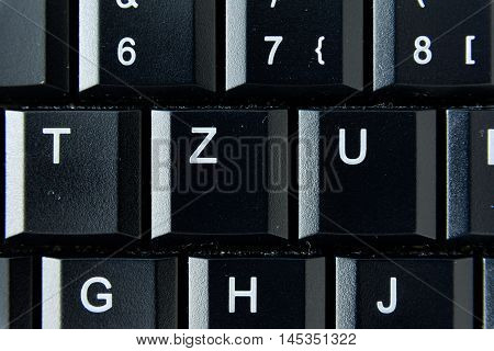 V German Keyboard Button White Black Macro Letters Numbers