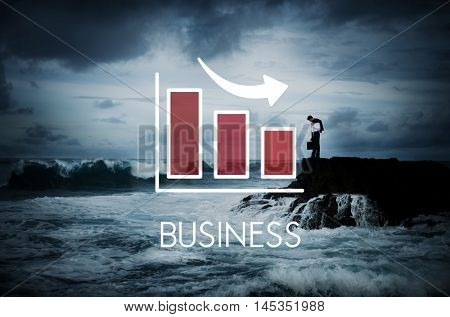 Recession Decrease Business Barchart Concept