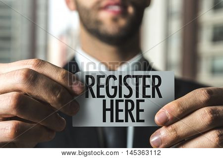 Register Here text