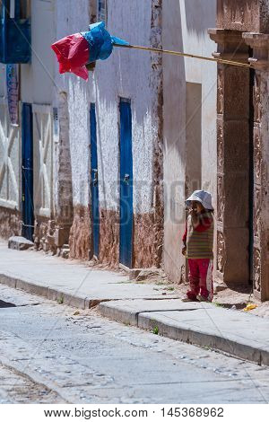 Young Boy In Maras Peru
