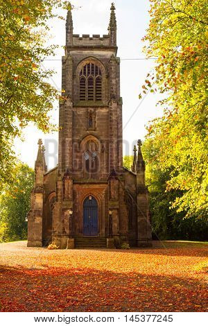Old Scottish church in Autumn, Stirlingshire, Scotland UK