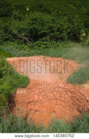 Bliznetsy (Twin) Mudpots in Valley of Geysers, Kamchatka, Russia