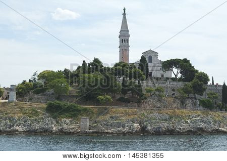 Church of Saint Euphemia Rovinj Rovigno Istria Croatia West Side from the Sea