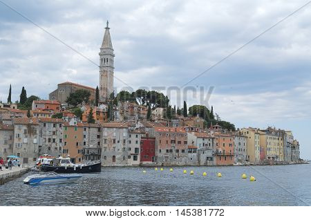 City Rovinj Rovigno in Istria Croatia from the Port