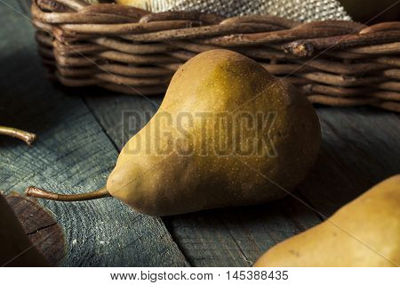 Raw Organic Green And Brown Bosc Pears