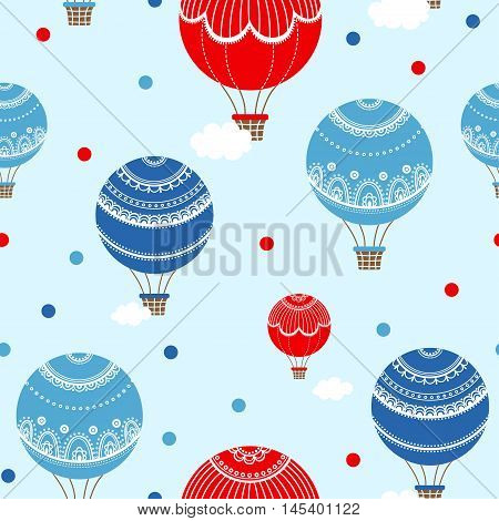 Background with hot air balloons Vector illustration of colorful hot air balloons