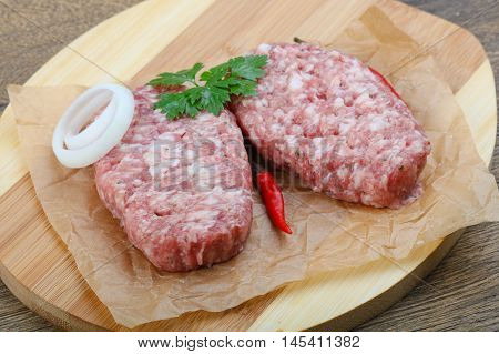 Raw Burget Cutlet