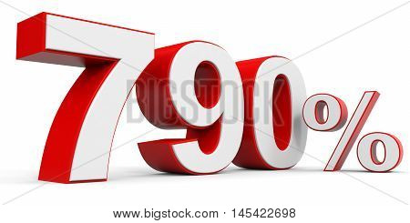 Discount 790 percent off on white background. 3D illustration.