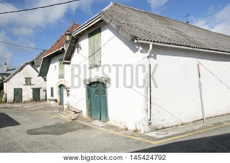 Houses in the village of burguete the way of santiago