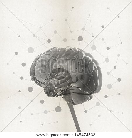 Huma brain isolated. Brain power, colorful creative thoughts. 3D illustration.