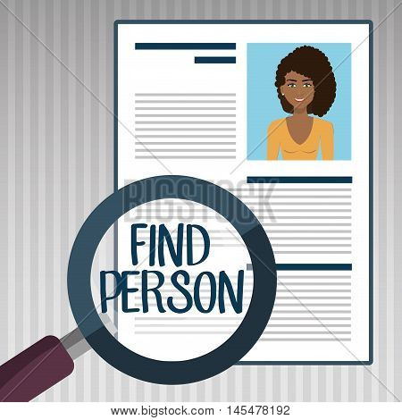 woman search find person vector illustration graphic