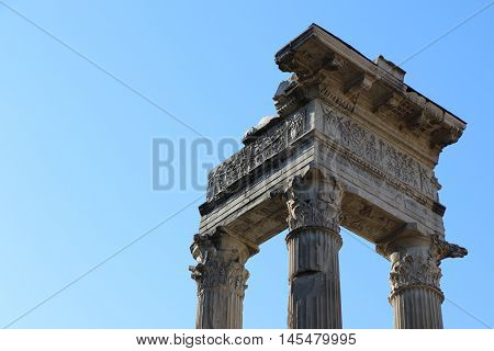 Ancient columns near the Theater of Marcellus