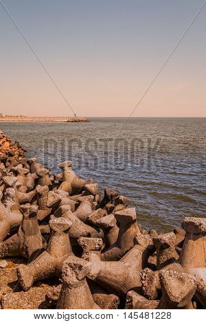 Mamaia Coastline At The Black Sea Romania East Europe
