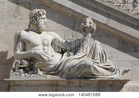Statue of the Capitoline Hill in Rome