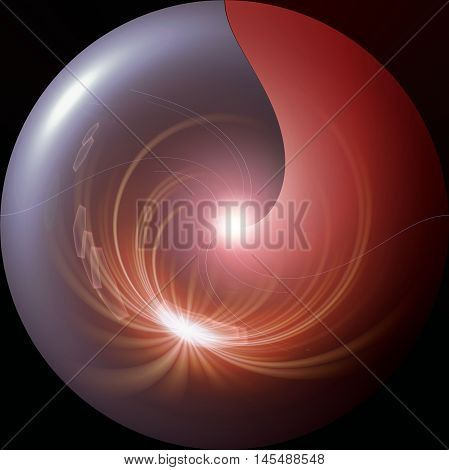 Abstract background of the dark gradient with distance sun and visual twirl and poolar coordinates effects,good for your design