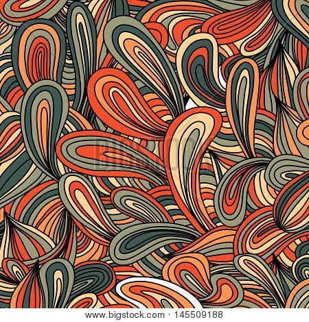 Hand drawn doodles pattern. Scetch of background with abstract shapes illustration. EPS 10