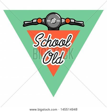 Color vintage scooter emblem. Scooter travel concept.