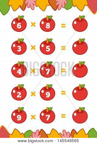 Counting Game For Children. Multiplication Worksheets