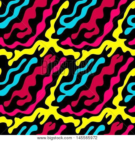 Graffiti on a black background abstract color seamless pattern grunge texture