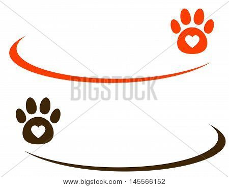 Decorative Background With Paw