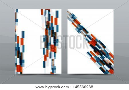 Colorful fresh business A4 cover template - flyer, brochure, book cover and annual report. Geometric design abstract background