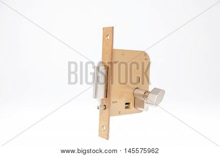 an security lock with cylinder and key door handle