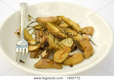 Batatas assadas alevinos