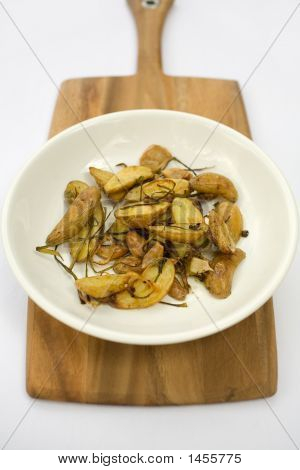 Batatas assadas alevinos
