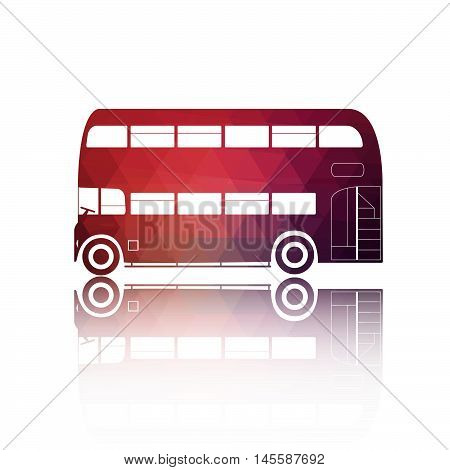 London red bus vector illustration. London symbol. Double decker
