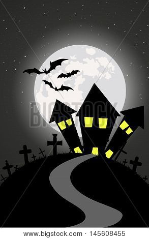 Halloween day vector backgrounds, illustrator drawing, Happy