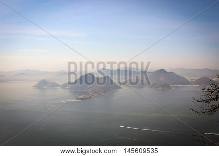 View from Pao de Acucar (Sugarloaf), Rio de Janeiro, Brazil