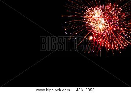 Amazing fireworks Festival in Bangkok Thailand year