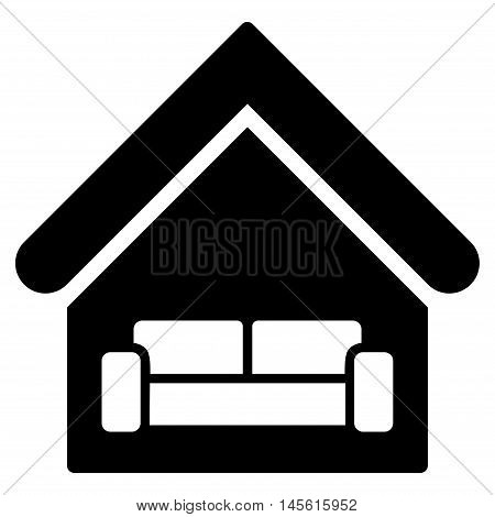 House Interrior icon. Vector style is flat iconic symbol, black color, white background.