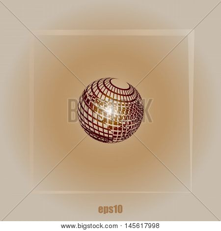Wire-frame Design Element. Sphere