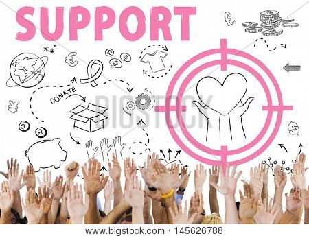 Donations Foundation Giving Help Welfare Charity Concept