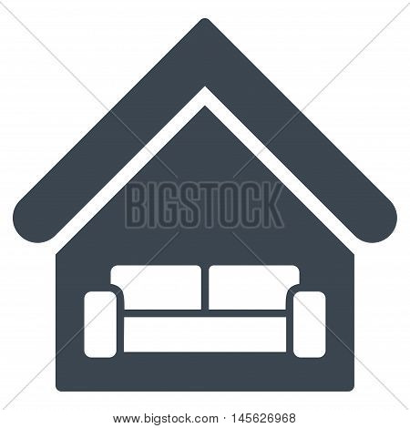 House Interrior icon. Vector style is flat iconic symbol, smooth blue color, white background.