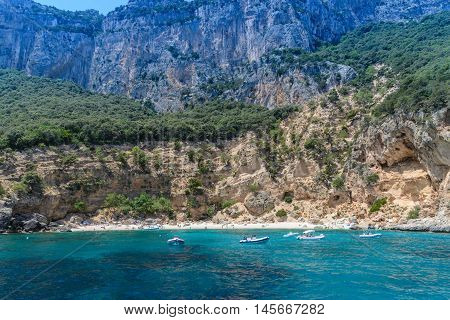 beautiful sea in orosei gulf in sardinia italy