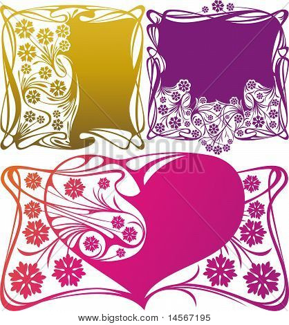 Three decorative composition