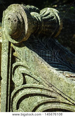 Detail decorative stone old architectural details and elements