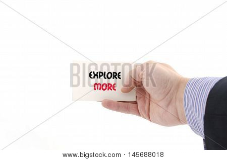 Explore more text concept isolated over white background